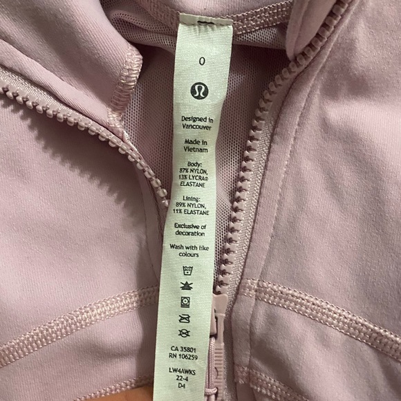 💅Lululemon Athletica Bubblegum Pink Pastel Workout Athletic Running Zip Up💅 - Picture 3 of 9
